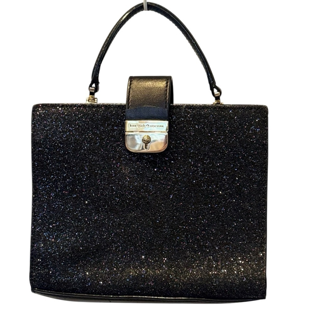 Kate Spade, black formal evening Crossbody bag, glitter sparkle, handbag dressy